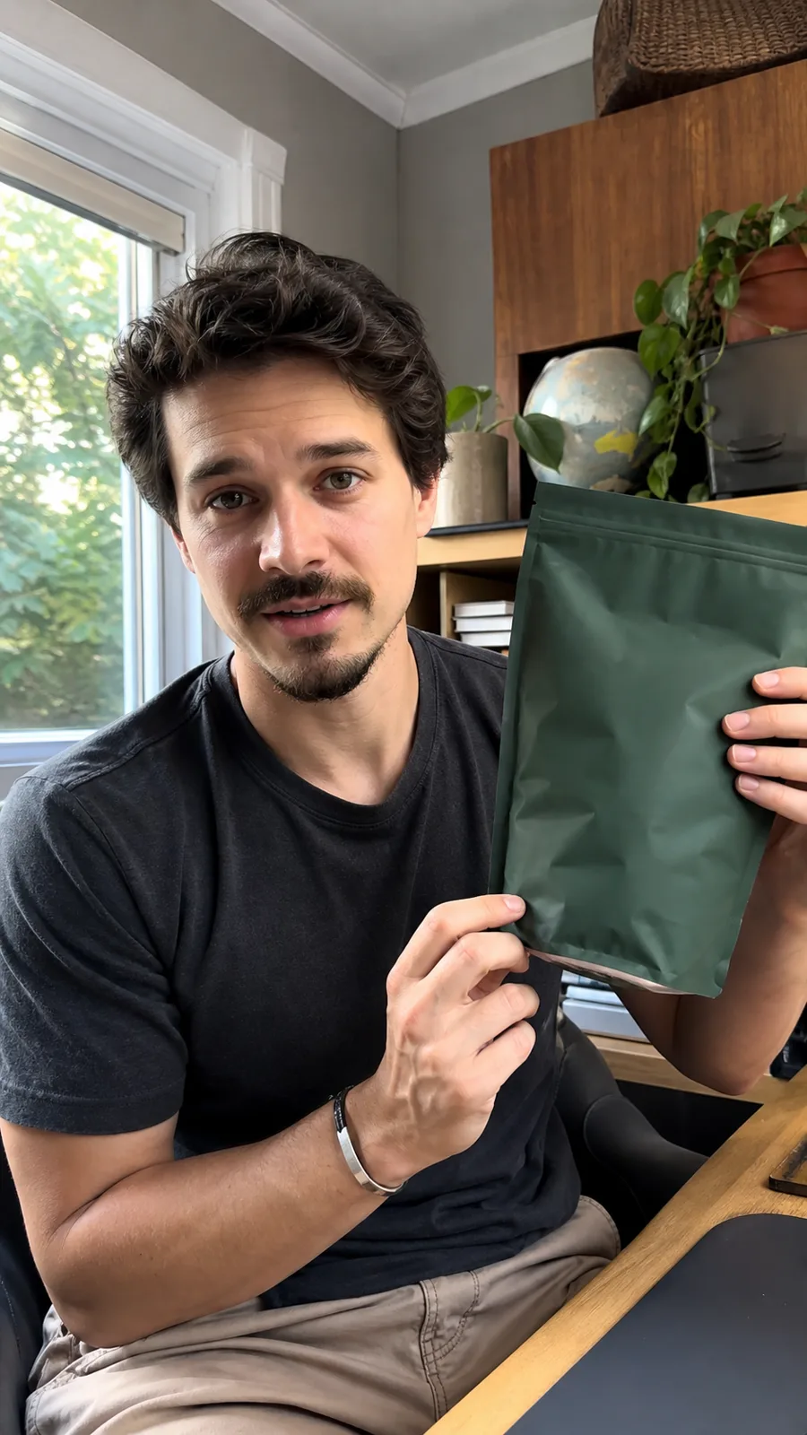 Creator reviewing a nutrition product